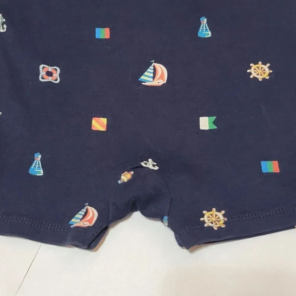 Ralph Lauren Infant Boys One Piece Sail Ocean Boat Romper Size 6 Months